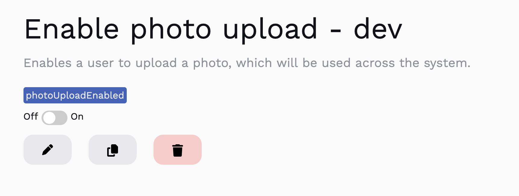 A single feature switch